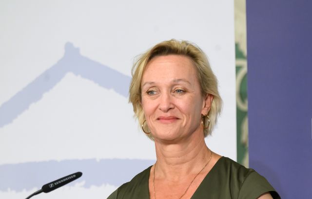 Julia Ströbel-Bänsch, Projektleitung von Rhapsody in School bei der Verleihung des Förderpreises 2026